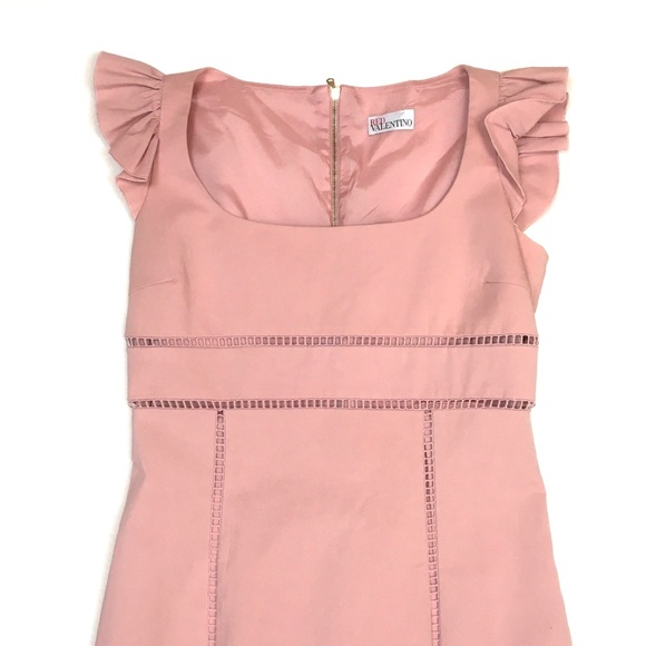 RED Valentino Pink Ruffle Sleeve Dress - Picture 4 of 8
